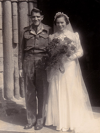Alf and Nan were married in 1945