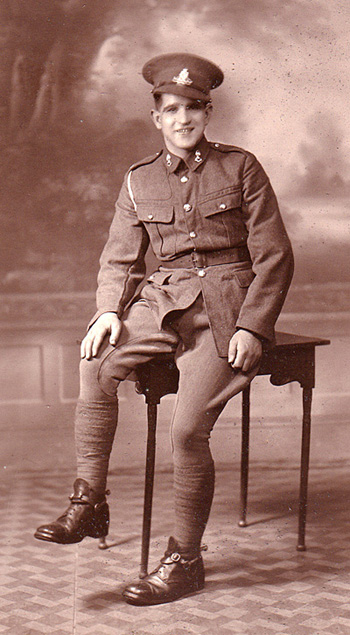 Alf in uniform, colchester 1936